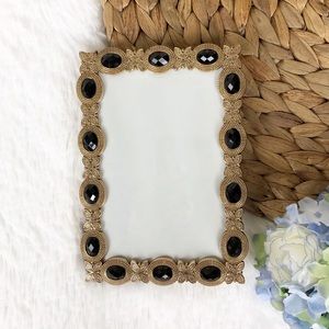 Glam Gold & Black Rhinestone Picture Frame 4x6